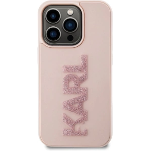 Etui Karl Lagerfeld KLHCP15L3DMBKCP Apple iPhone 15 Pro hardcase 3D Rubber Glitter Logo różowy/pink