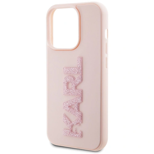 Kup Etui Karl Lagerfeld KLHCP15L3DMBKCP Apple iPhone 15 Pro hardcase 3D Rugalmas Csillogó Logó rózsaszín/pink - KLD1645 - {ean13} - Sklep Home Screen