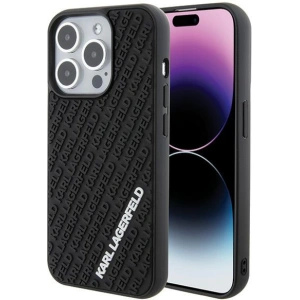 Etui Karl Lagerfeld KLHCP15L3DMKRLK Apple iPhone 15 Pro hardcase 3D Rubber Multi Logo czarny/black