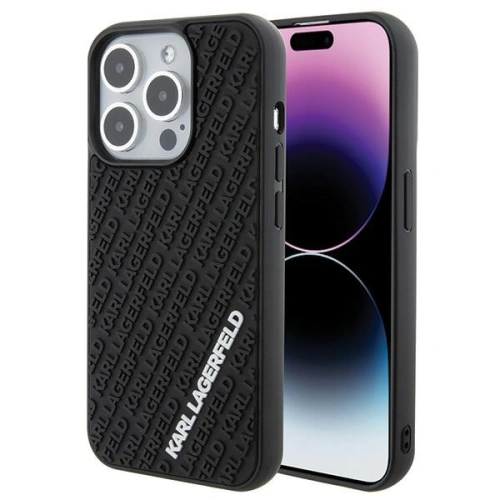 Kup Etui Karl Lagerfeld KLHCP15L3DMKRLK Apple iPhone 15 Pro hardcase 3D Rubber Multi Logo czarny/black - KLD1646 - {ean13} - Sklep Home Screen