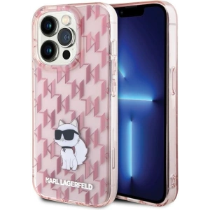 Etui Karl Lagerfeld KLHCP15LHNCMKLP Apple iPhone 15 Pro hardcase Monogram Choupette różowy/pink