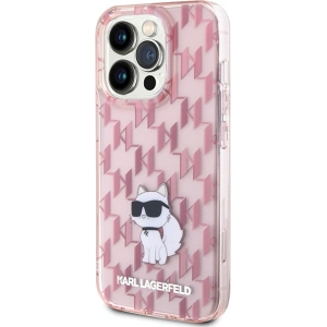 Etui Karl Lagerfeld KLHCP15LHNCMKLP Apple iPhone 15 Pro hardcase Monogram Choupette różowy/pink