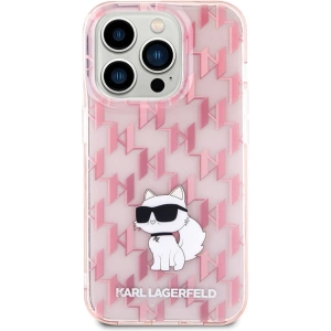 Etui Karl Lagerfeld KLHCP15LHNCMKLP Apple iPhone 15 Pro hardcase Monogram Choupette różowy/pink