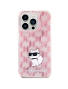 Kup Etui Karl Lagerfeld KLHCP15LHNCMKLP Apple iPhone 15 Pro kemény tok Monogram Choupette rózsaszín/pink - KLD1647 - {ean13} - Sklep Home Screen