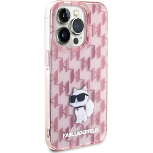 Etui Karl Lagerfeld KLHCP15LHNCMKLP Apple iPhone 15 Pro hardcase Monogram Choupette różowy/pink