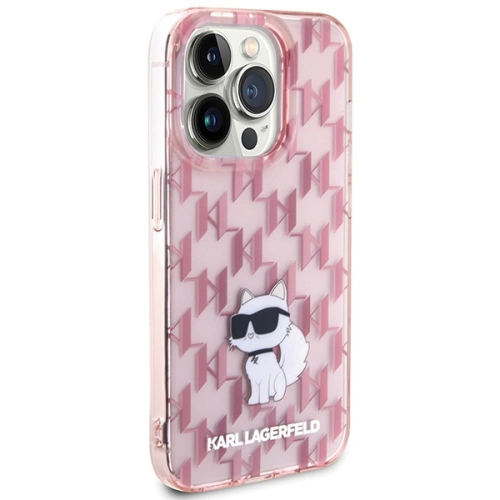 Kup Etui Karl Lagerfeld KLHCP15LHNCMKLP Apple iPhone 15 Pro kemény tok Monogram Choupette rózsaszín/pink - KLD1647 - {ean13} - Sklep Home Screen