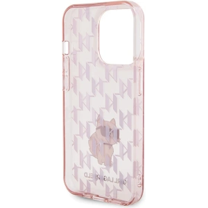 Etui Karl Lagerfeld KLHCP15LHNCMKLP Apple iPhone 15 Pro hardcase Monogram Choupette różowy/pink