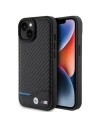 Case BMW BMHCP15S22NBCK Apple iPhone 15 Leder Carbon schwarz/black