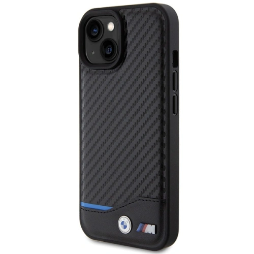 Kup Etui BMW BMHCP15S22NBCK Apple iPhone 15 Leather Carbon czarny/black - BMW502 - {ean13} - Sklep Home Screen