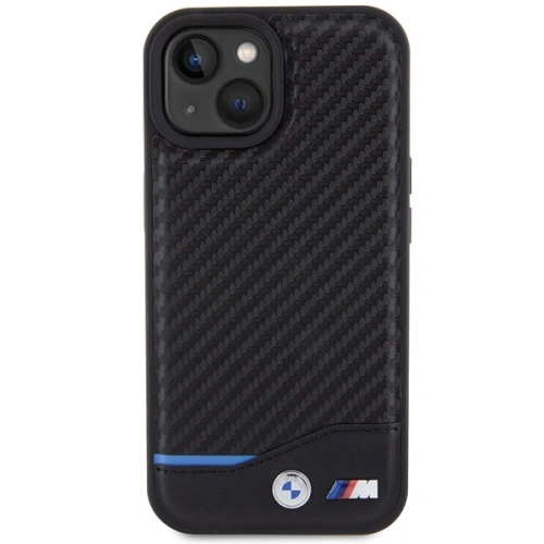 Kup Etui BMW BMHCP15S22NBCK Apple iPhone 15 Leather Carbon czarny/black - BMW502 - {ean13} - Sklep Home Screen