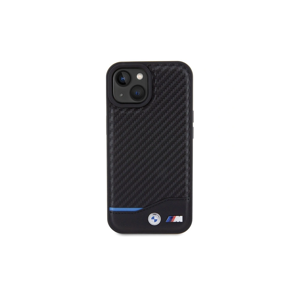 Etui BMW BMHCP15S22NBCK Apple iPhone 15 Leather Carbon czarny/black