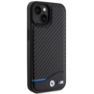 Etui BMW BMHCP15S22NBCK Apple iPhone 15 Leather Carbon czarny/black