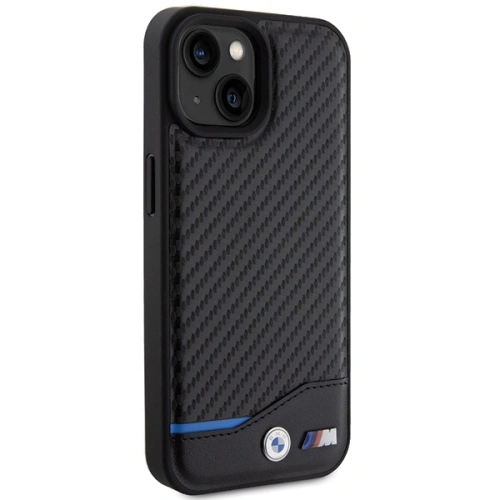 Kup Etui BMW BMHCP15S22NBCK Apple iPhone 15 Leather Carbon czarny/black - BMW502 - {ean13} - Sklep Home Screen