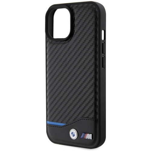 Buy BMW BMHCP15S22NBCK Apple iPhone 15 Leather Carbon black - BMW502 - {ean13} - Home Screen Store Europe