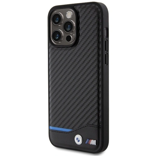 Buy BMW BMHCP15X22NBCK Apple iPhone 15 Pro Max Leather Carbon black - BMW504 - {ean13} - Home Screen Store Europe