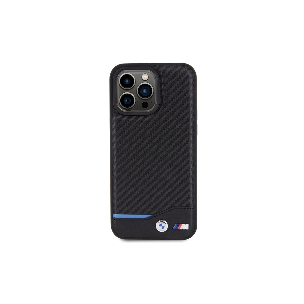 Etui BMW BMHCP15X22NBCK Apple iPhone 15 Pro Max Leather Carbon czarny/black