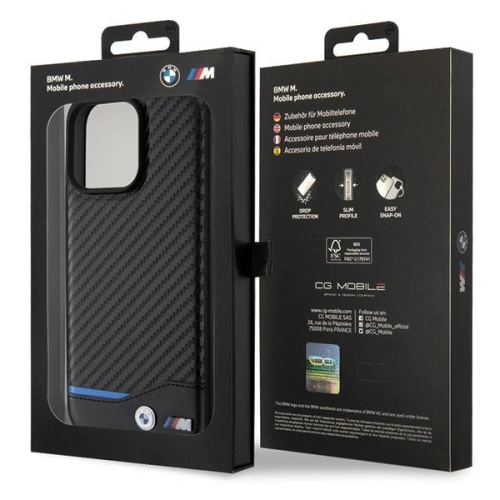 Buy BMW BMHCP15X22NBCK Apple iPhone 15 Pro Max Leather Carbon black - BMW504 - {ean13} - Home Screen Store Europe