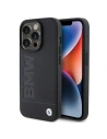 BMW Apple Carcasă BMHMP15LSLLBK iPhone 15 Pro MagSafe Leather Hot Stamp negru/negru