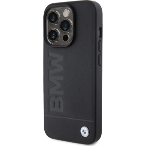 Etui BMW BMHMP15LSLLBK Apple iPhone 15 Pro MagSafe Leather Hot Stamp czarny/black