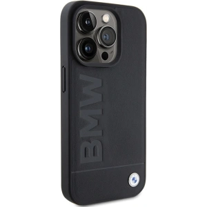 Etui BMW BMHMP15LSLLBK Apple iPhone 15 Pro MagSafe Leather Hot Stamp czarny/black