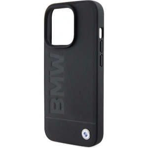 Etui BMW BMHMP15LSLLBK Apple iPhone 15 Pro MagSafe Leather Hot Stamp czarny/black