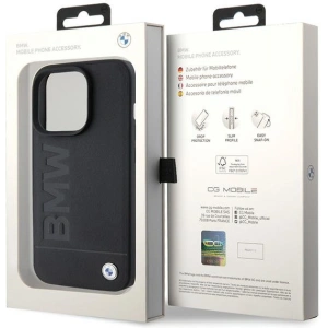 Etui BMW BMHMP15LSLLBK Apple iPhone 15 Pro MagSafe Leather Hot Stamp czarny/black