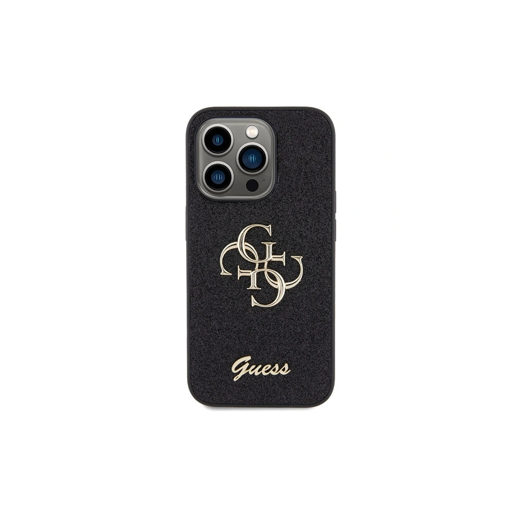 Etui Guess GUHCP15LHG4SGK Apple iPhone 15 Pro hardcase Glitter Script Big 4G czarny/black