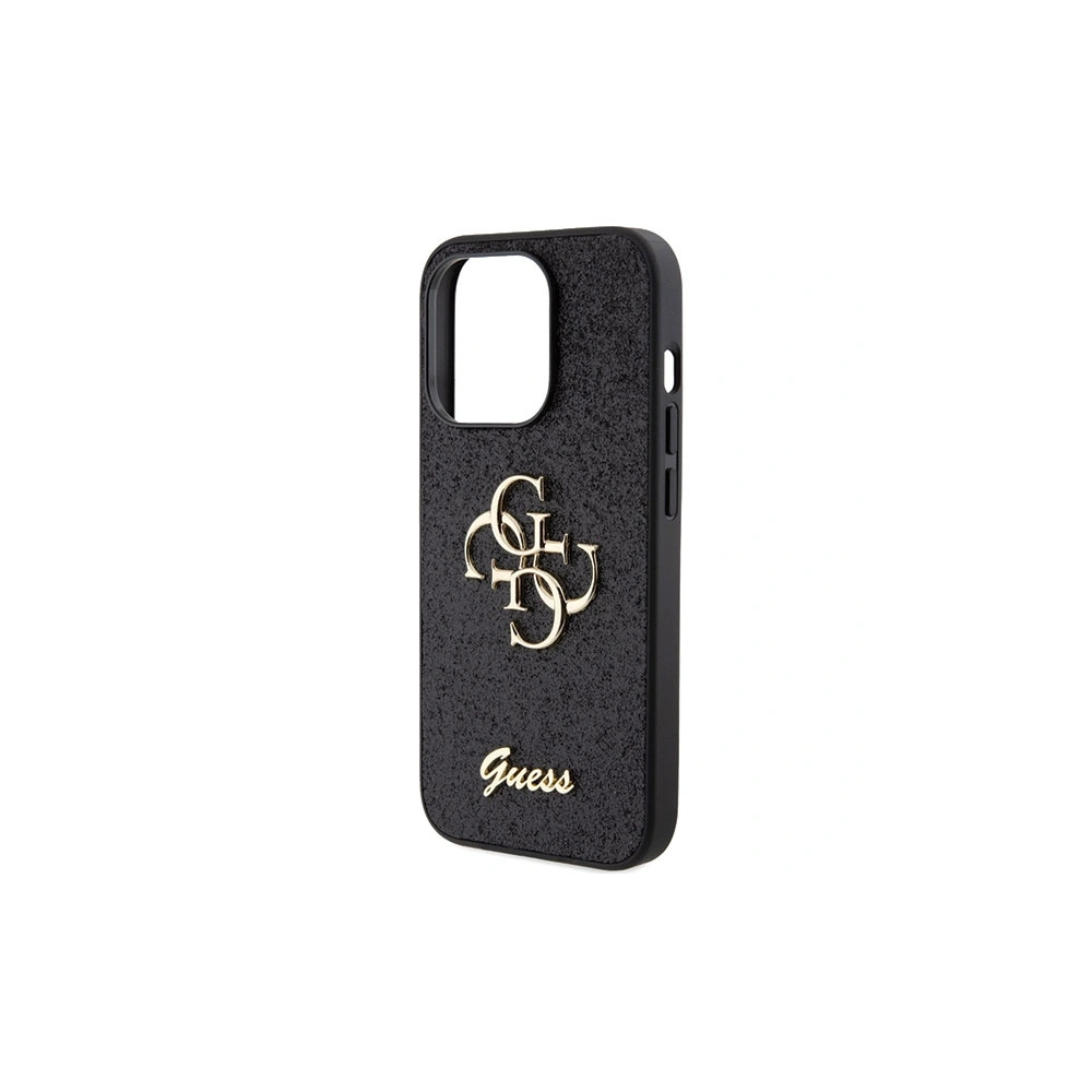 Etui Guess GUHCP15LHG4SGK Apple iPhone 15 Pro hardcase Glitter Script Big 4G czarny/black
