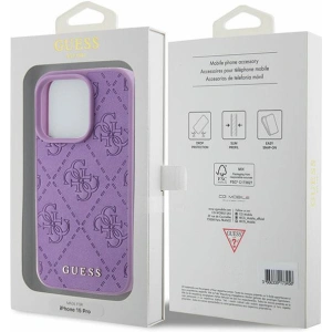 Etui Guess GUHCP15LP4EPMU Apple iPhone 15 Pro hardcase Leather 4G Stamped fioletowy/light purple