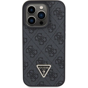 Etui Guess GUHCP15LP4TDPK Apple iPhone 15 Pro hardcase Leather 4G Diamond Triangle czarny/black