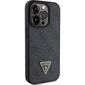 Etui Guess GUHCP15LP4TDPK Apple iPhone 15 Pro hardcase Leather 4G Diamond Triangle czarny/black