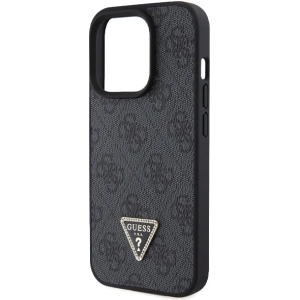 Etui Guess GUHCP15LP4TDPK Apple iPhone 15 Pro hardcase Leather 4G Diamond Triangle czarny/black