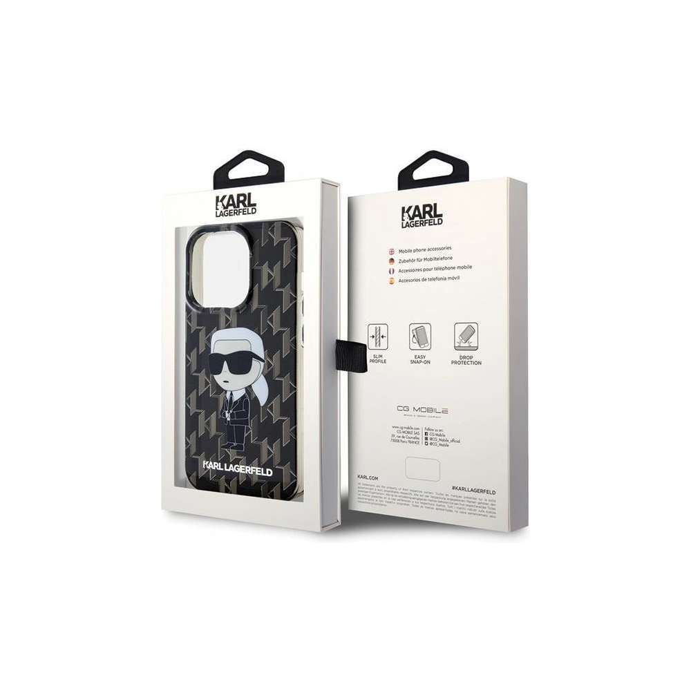 Etui Karl Lagerfeld KLHCP15LHNKMKLK Apple iPhone 15 Pro hardcase Monogram Ikonik transparent