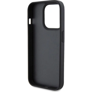 Etui Karl Lagerfeld KLHCP15LPKLPKLK Apple iPhone 15 Pro hardcase Leather Monogram Hot Stamp Metal Logo czarny/black