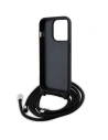 Kup Case Karl Lagerfeld KLHCP15LSAKCPSK Apple iPhone 15 Pro Hartschale Crossbody Saffiano Metallpin Karl & Choupette schwarz/black - KLD1651 - {ean13} - Sklep Home Screen