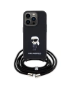 Kup Case Karl Lagerfeld KLHCP15LSASKNPSK Apple iPhone 15 Pro Hardcase Crossbody Saffiano Monogram Metall-Pin Karl & Choupette schwarz/black - KLD1652 - {ean13} - Sklep Home Screen