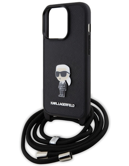 iPhone 15 Pro Max Karl Lagerfeld Saffiano Crossbody Metal Karl