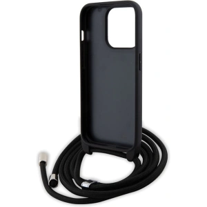 Etui Karl Lagerfeld KLHCP15LSASKNPSK Apple iPhone 15 Pro hardcase Crossbody Saffiano Monogram Metal Pin Karl & Choupette czarny/black