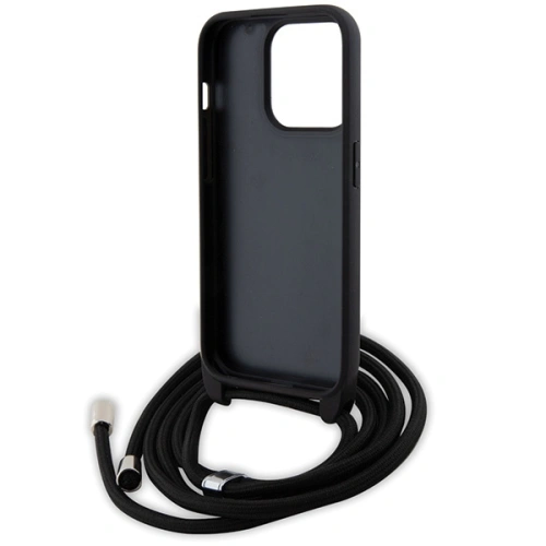 Kup Case Karl Lagerfeld KLHCP15LSASKNPSK Apple iPhone 15 Pro Hardcase Crossbody Saffiano Monogram Metall-Pin Karl & Choupette schwarz/black - KLD1652 - {ean13} - Sklep Home Screen