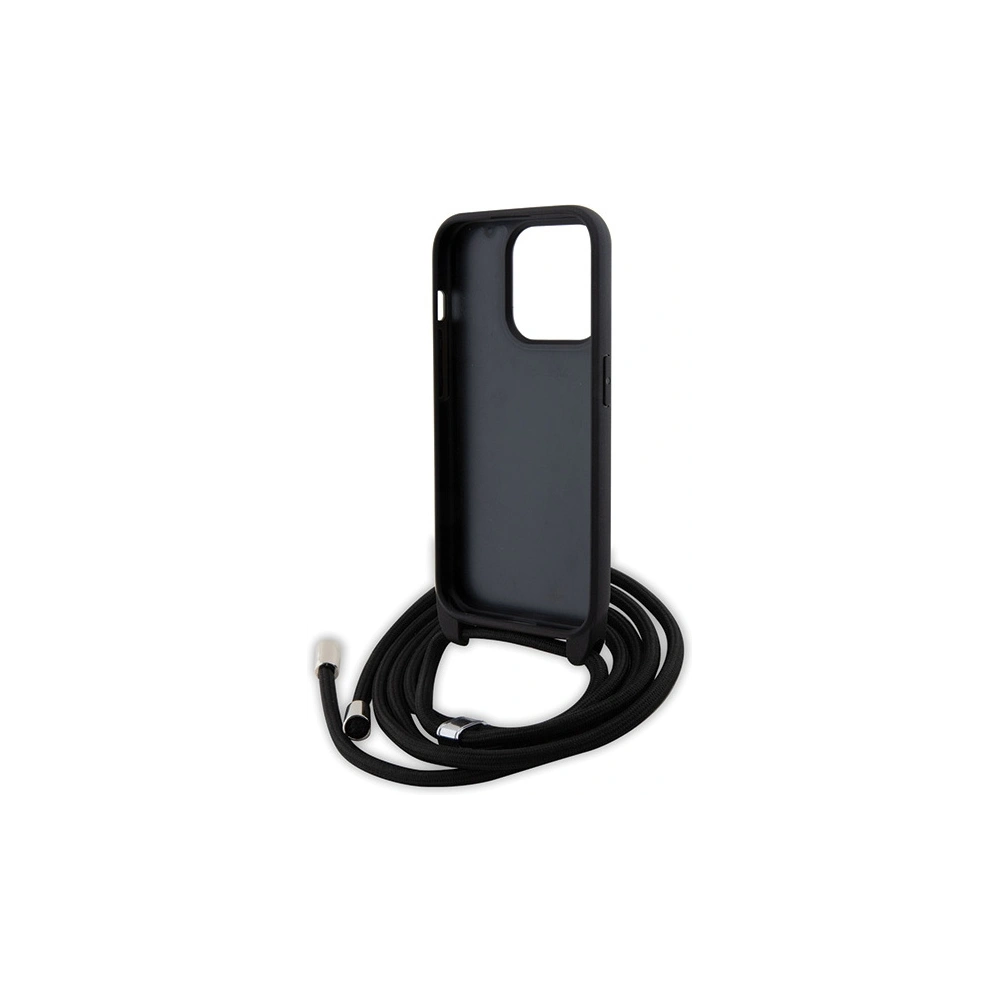 Etui Karl Lagerfeld KLHCP15LSASKNPSK Apple iPhone 15 Pro hardcase Crossbody Saffiano Monogram Metal Pin Karl & Choupette czarny/black