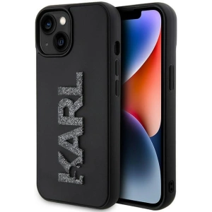 Etui Karl Lagerfeld KLHCP15M3DMBKCK Apple iPhone 15 Plus / 14 Plus hardcase 3D Rubber Glitter Logo czarny/black