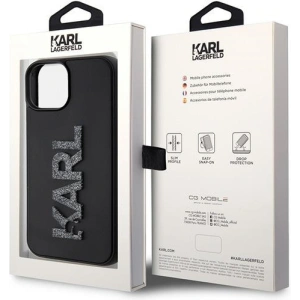 Etui Karl Lagerfeld KLHCP15M3DMBKCK Apple iPhone 15 Plus / 14 Plus hardcase 3D Rubber Glitter Logo czarny/black