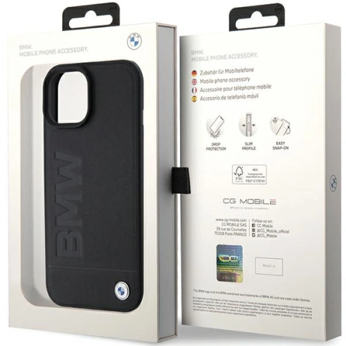 Kup Case BMW BMHMP15MSLLBK Apple iPhone 15 Plus / 14 Plus MagSafe Leder Heißprägung schwarz/black - BMW507 - {ean13} - Sklep Home Screen
