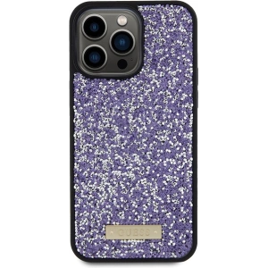 Etui Guess GUHCP15LPFGSBSP Apple iPhone 15 Pro hardcase Rhinestone Metal Logo różowy/light pink