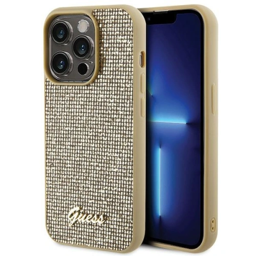 Buy Guess GUHCP15LPMSDGSD Apple iPhone 15 Pro hardcase Disco Metal Script gold - GUE2818 - {ean13} - Home Screen Store Europe