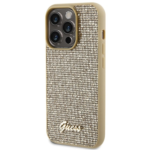 Buy Guess GUHCP15LPMSDGSD Apple iPhone 15 Pro hardcase Disco Metal Script gold - GUE2818 - {ean13} - Home Screen Store Europe