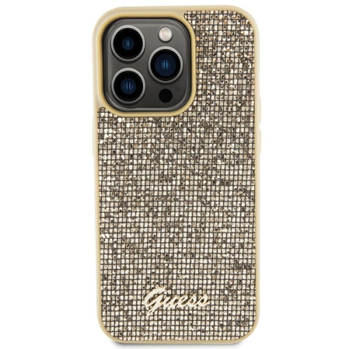 Buy Guess GUHCP15LPMSDGSD Apple iPhone 15 Pro hardcase Disco Metal Script gold - GUE2818 - {ean13} - Home Screen Store Europe