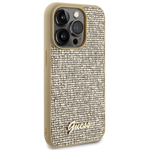 Buy Guess GUHCP15LPMSDGSD Apple iPhone 15 Pro hardcase Disco Metal Script gold - GUE2818 - {ean13} - Home Screen Store Europe