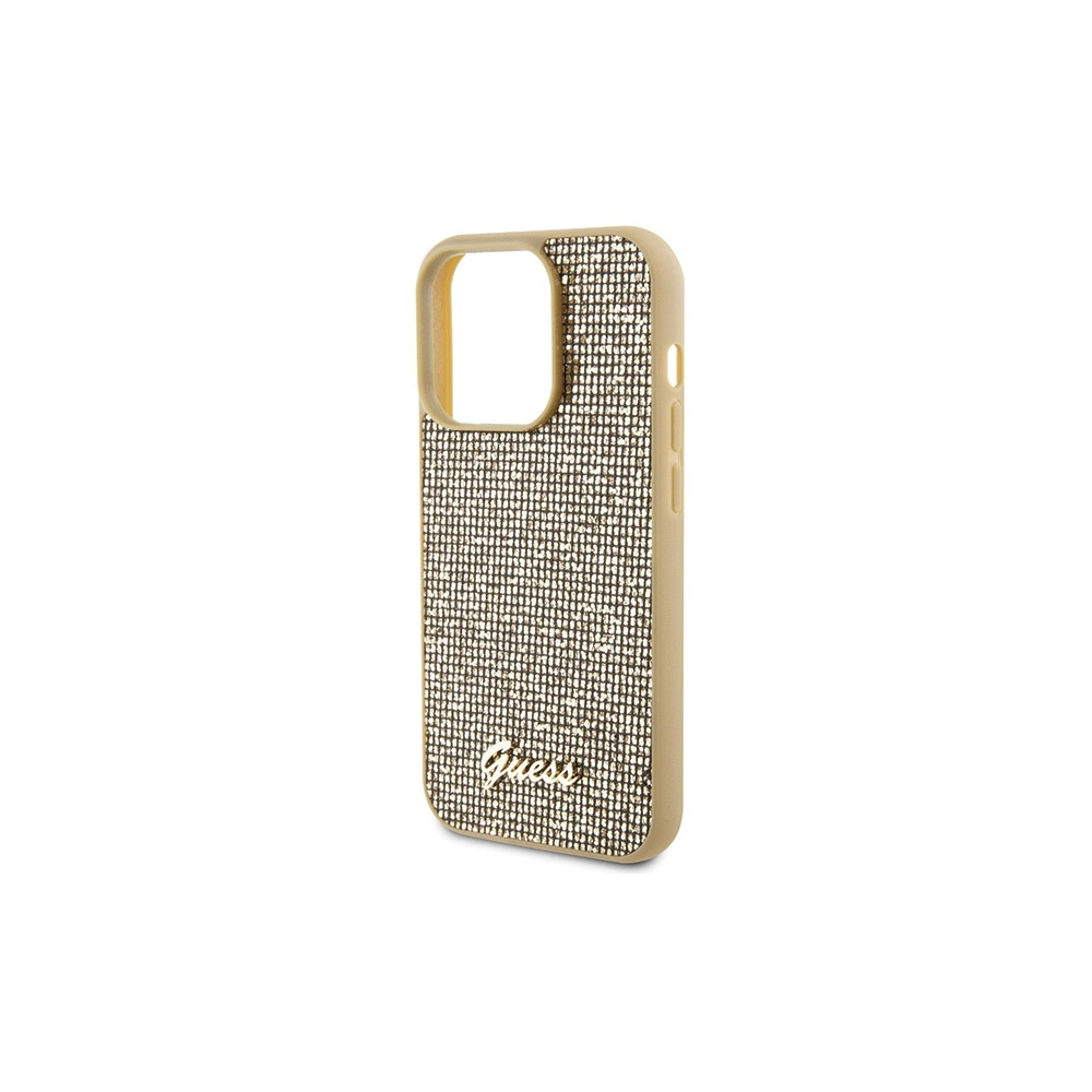 Etui Guess GUHCP15LPMSDGSD Apple iPhone 15 Pro hardcase Disco Metal Script złoty/gold