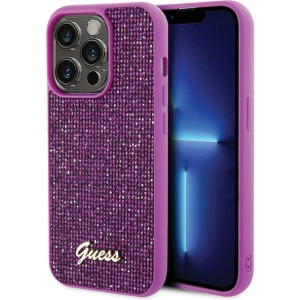 Etui Guess GUHCP15LPMSDGSF Apple iPhone 15 Pro hardcase Disco Metal Script fuksja/fuschia